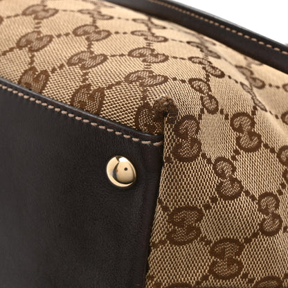 Gucci Monogram Medium New Britt Tote Brown 13 of 15