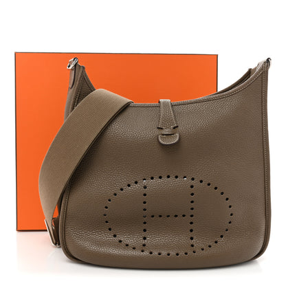 Hermes Taurillon Clemence Evelyne III PM Etoupe 25 of 25