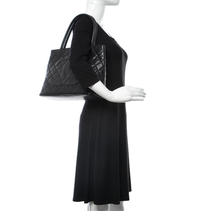 Chanel Caviar Quilted Medallion Tote Black 2 of 13