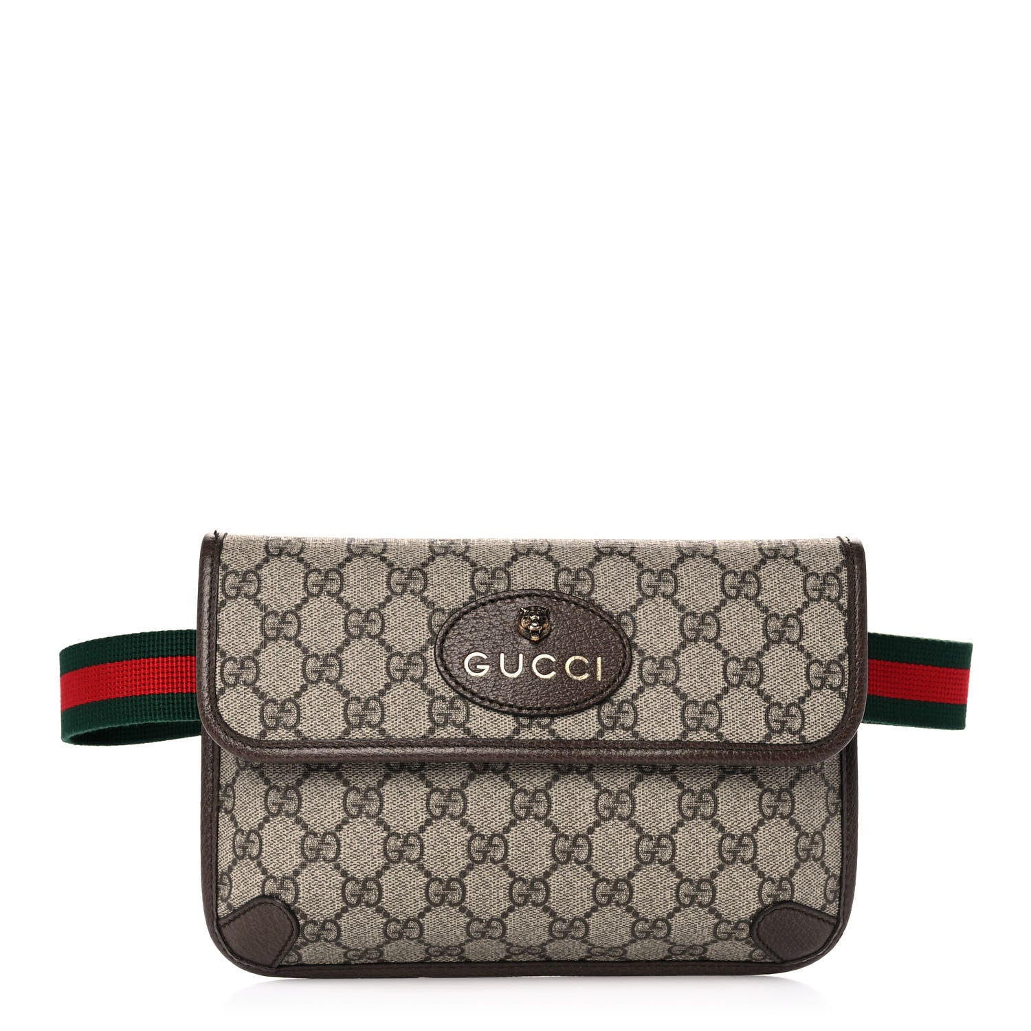 Gucci GG Supreme Monogram Neo Vintage Web Belt Bag Brown 1 of 13