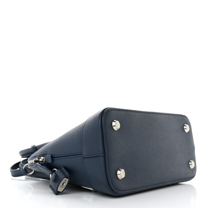 Balenciaga Signature Grained Calfskin Logo S Ville Top Handle Bag Bleu Canopee White 4 of 11