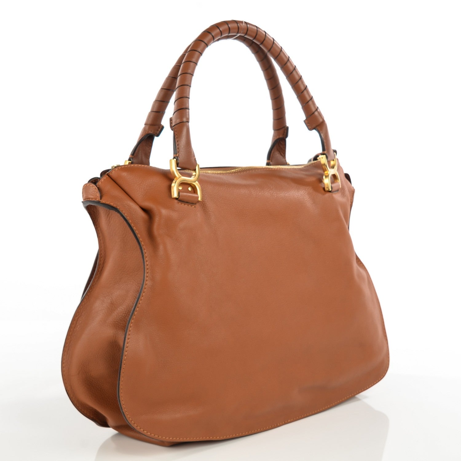 Chloe Calfskin Large Marcie Satchel Tan 3 of 8