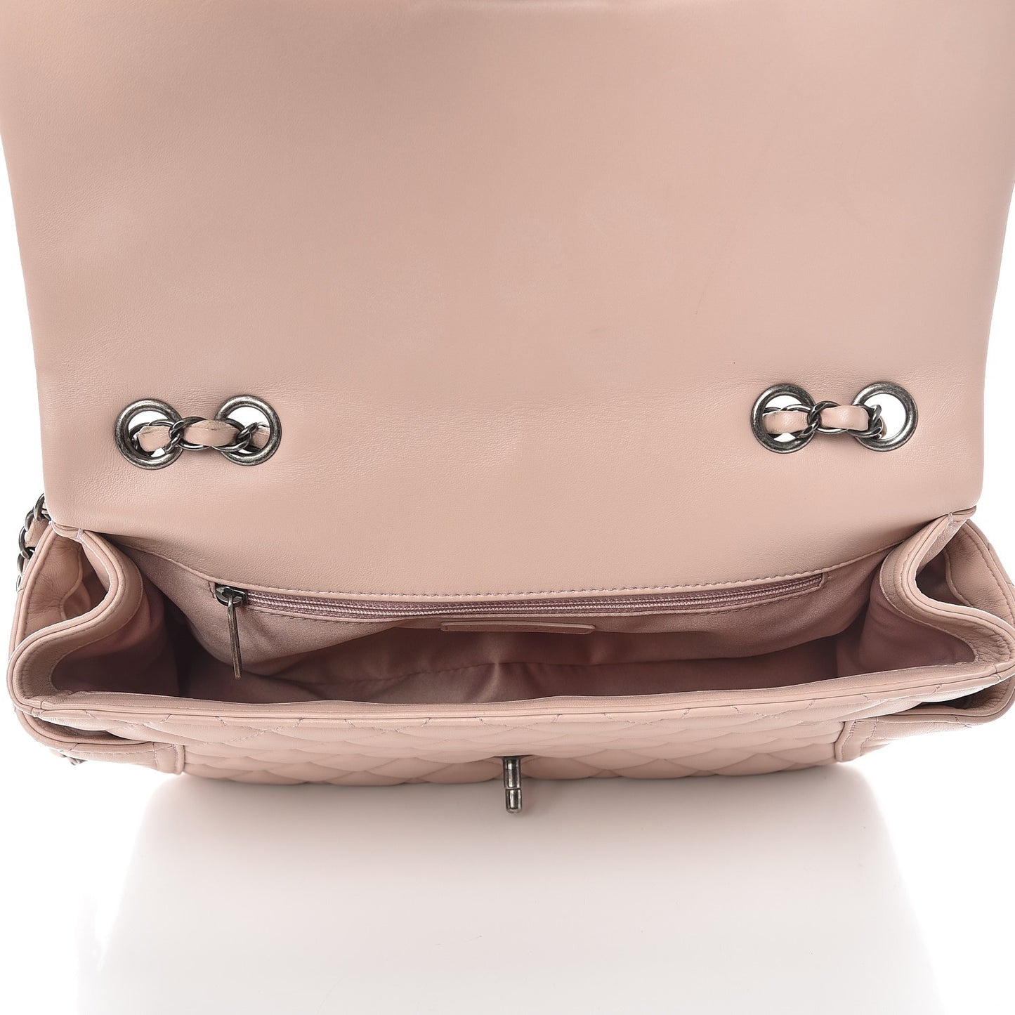 Lambskin Large Around Pockets Flap Light Pink