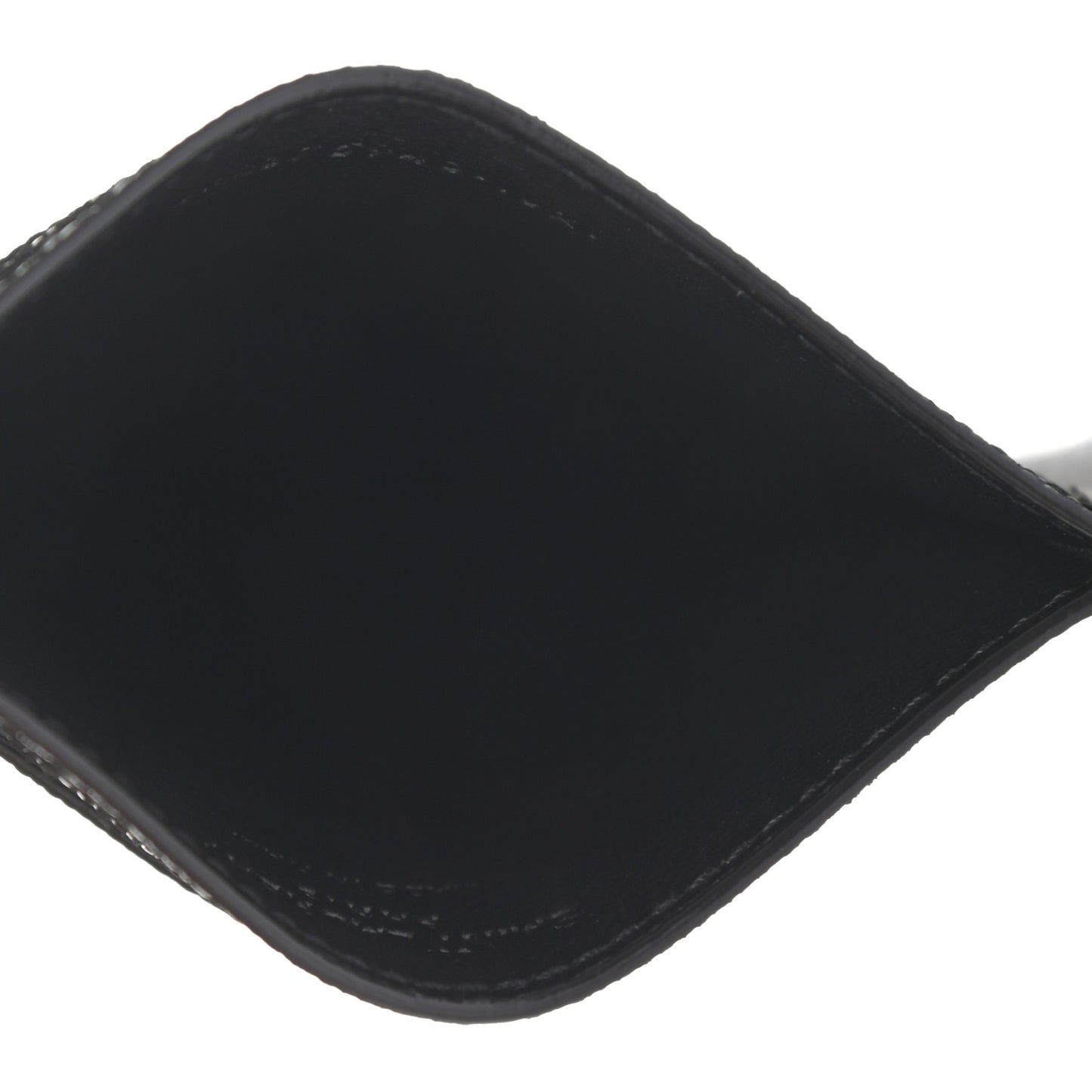 Grain De Poudre Matelasse Chevron Monogram Credit Card Case Black