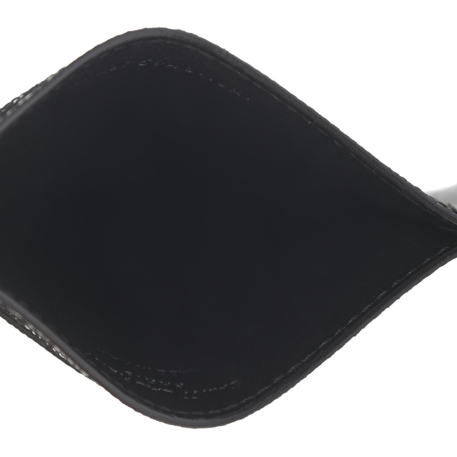 Saint Laurent Grain De Poudre Matelasse Chevron Monogram Credit Card Case Black 5 of 8