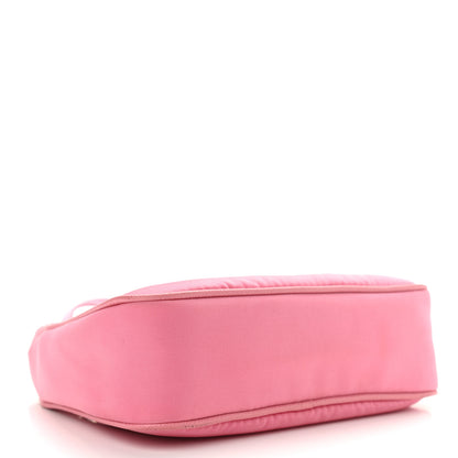 Prada Tessuto Nylon Saffiano Mini Re-Edition 2000 Shoulder Bag Begonia 4 of 13