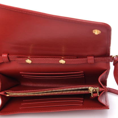 Prada Tessuto Quilted Mini Crossbody Wallet Fuoco 5 of 9