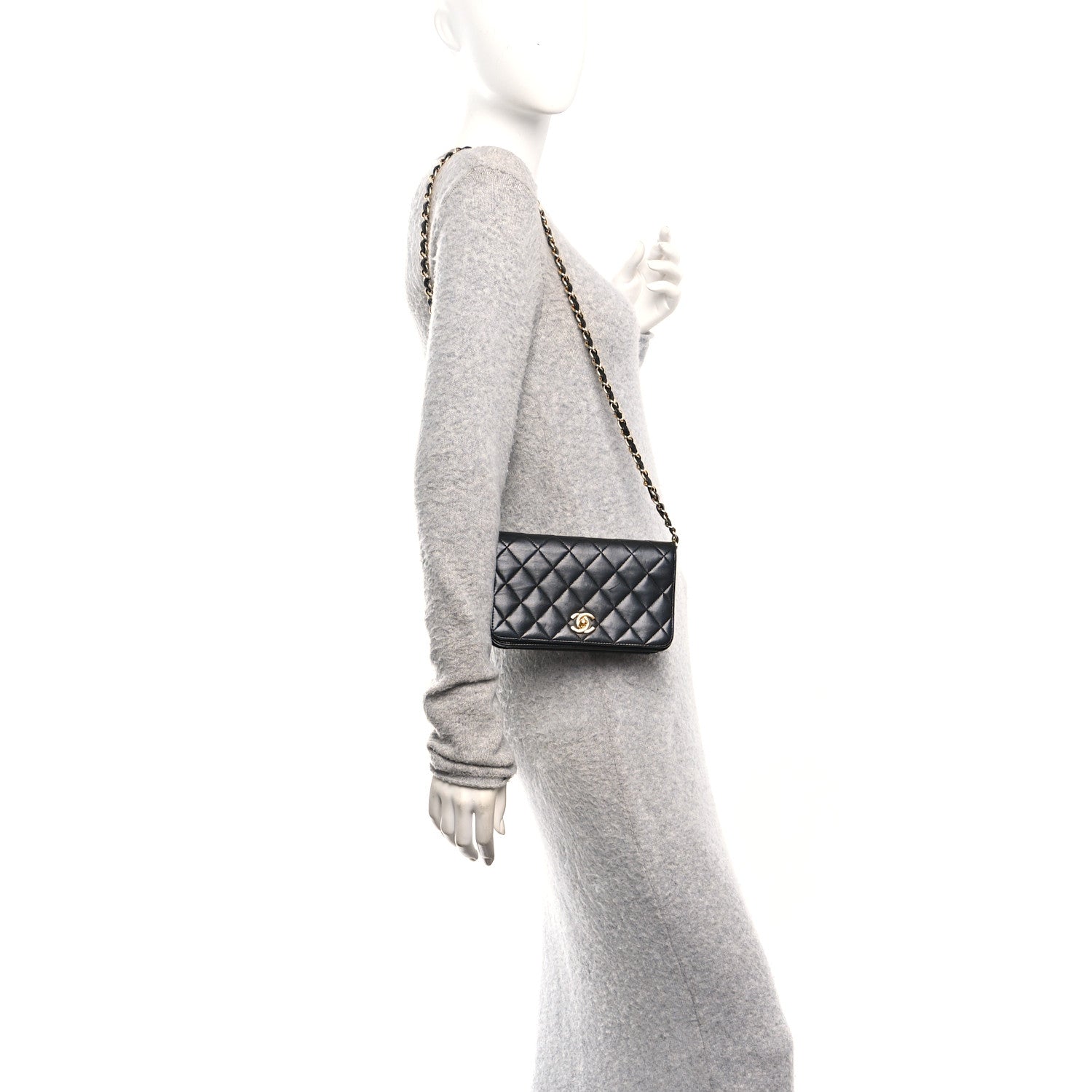 Chanel Lambskin Quilted Small Single Flap Black 2 of 10