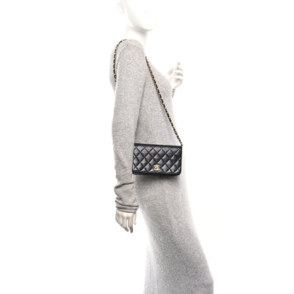 Chanel Lambskin Quilted Small Single Flap Black 2 of 10