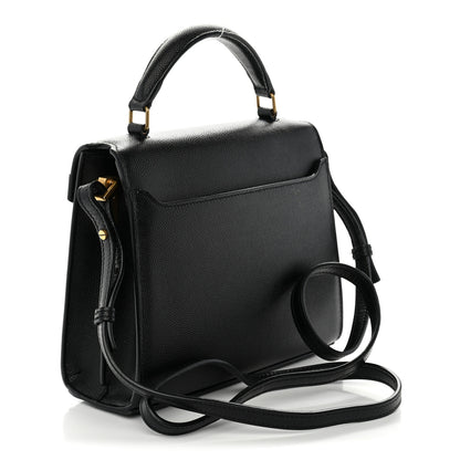 Saint Laurent Grain de Poudre Mini Classic Monogram Cassandra Top Handle Black 4 of 21