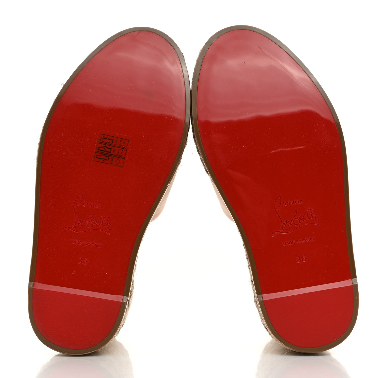 Christian Louboutin Calfskin Ariella Zeppa 130 Espadrille Sandals 36 Leche Scuro Naturel 5 of 8