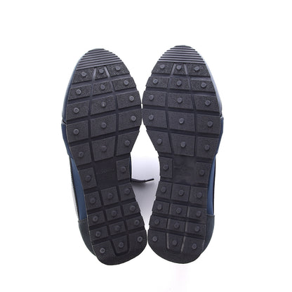 Balenciaga Mesh Calfskin Neoprene Suede Womens Race Runner Sneakers 40 Bleu Nuit 5 of 9