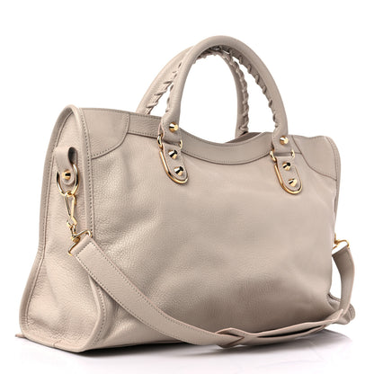 Balenciaga Chevre Gold Hardware Metallic Edge City Beige Tapioca 3 of 9