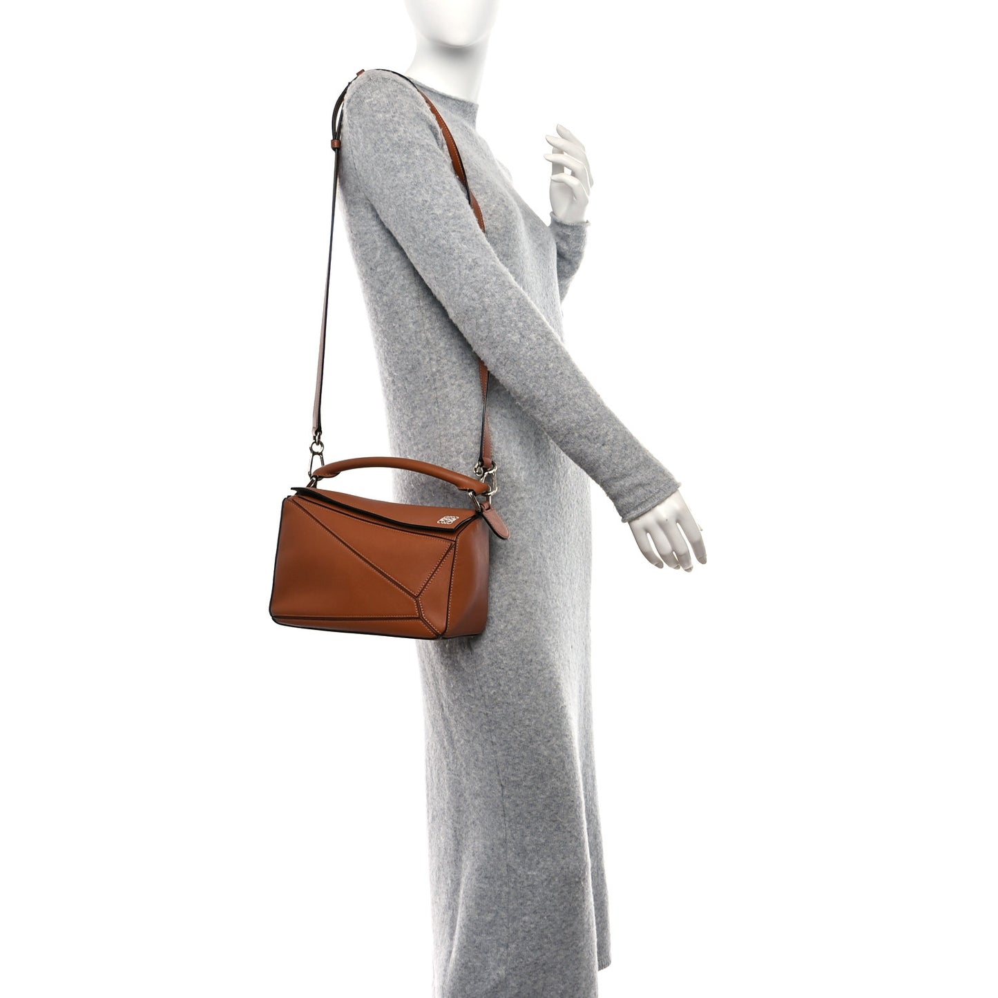 Calfskin Small Puzzle Bag Tan