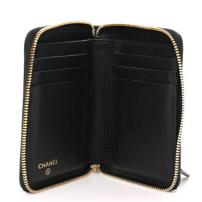 Chanel Calfskin Quilted Compact Wallet Black 5 of 10