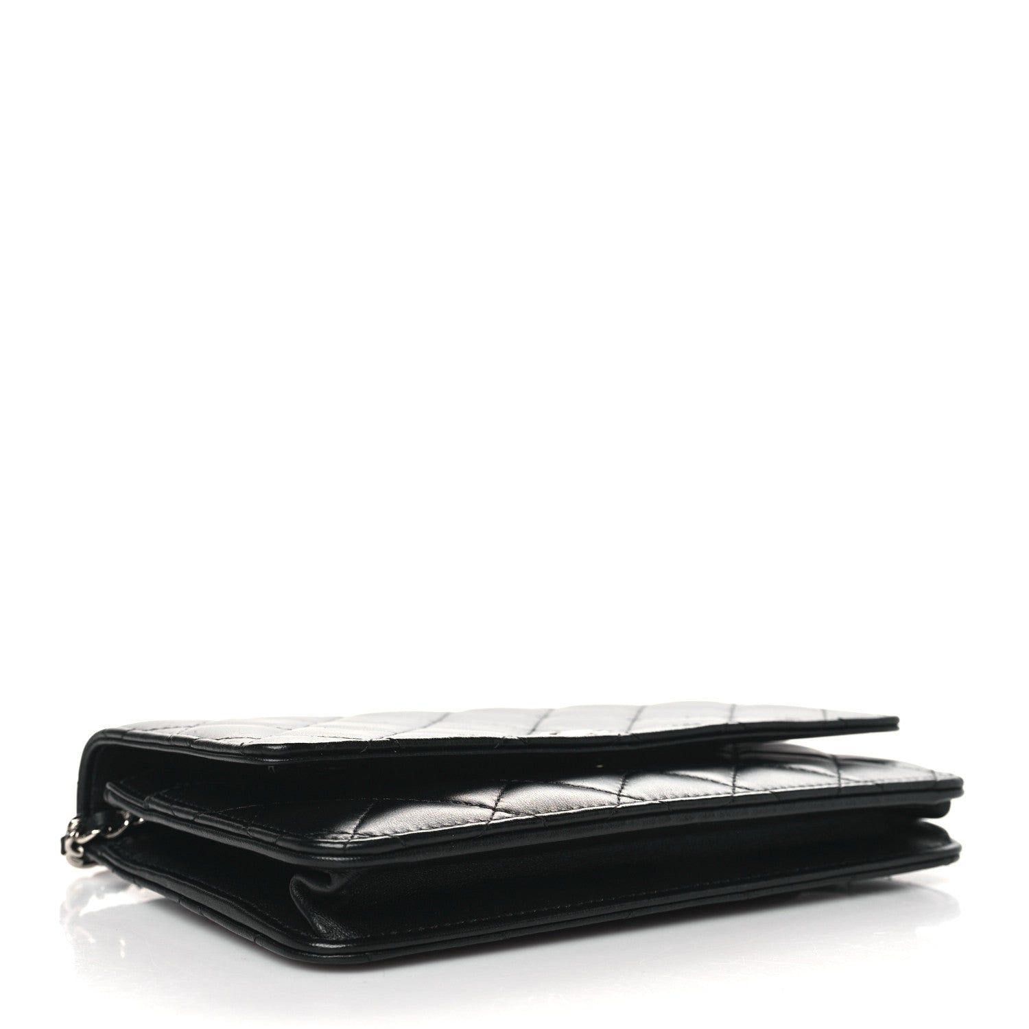 Chanel Lambskin Quilted Wallet On Chain WOC Black 4 of 12