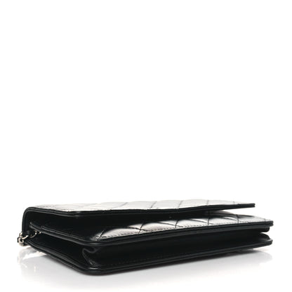 Chanel Lambskin Quilted Wallet On Chain WOC Black 4 of 12