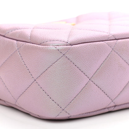Chanel Iridescent Caviar Quilted Mini My Perfect Camera Case Pink 9 of 11