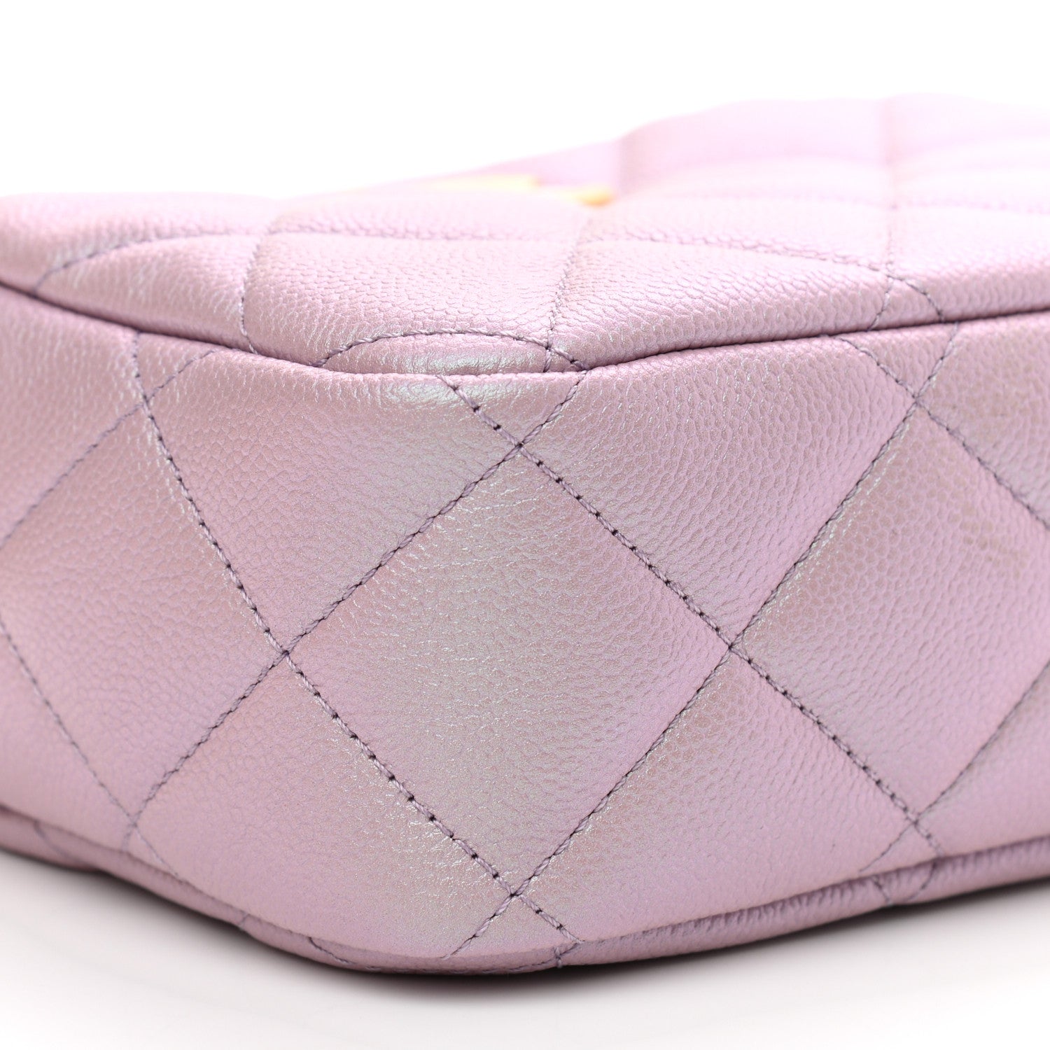 Chanel Iridescent Caviar Quilted Mini My Perfect Camera Case Pink 9 of 11