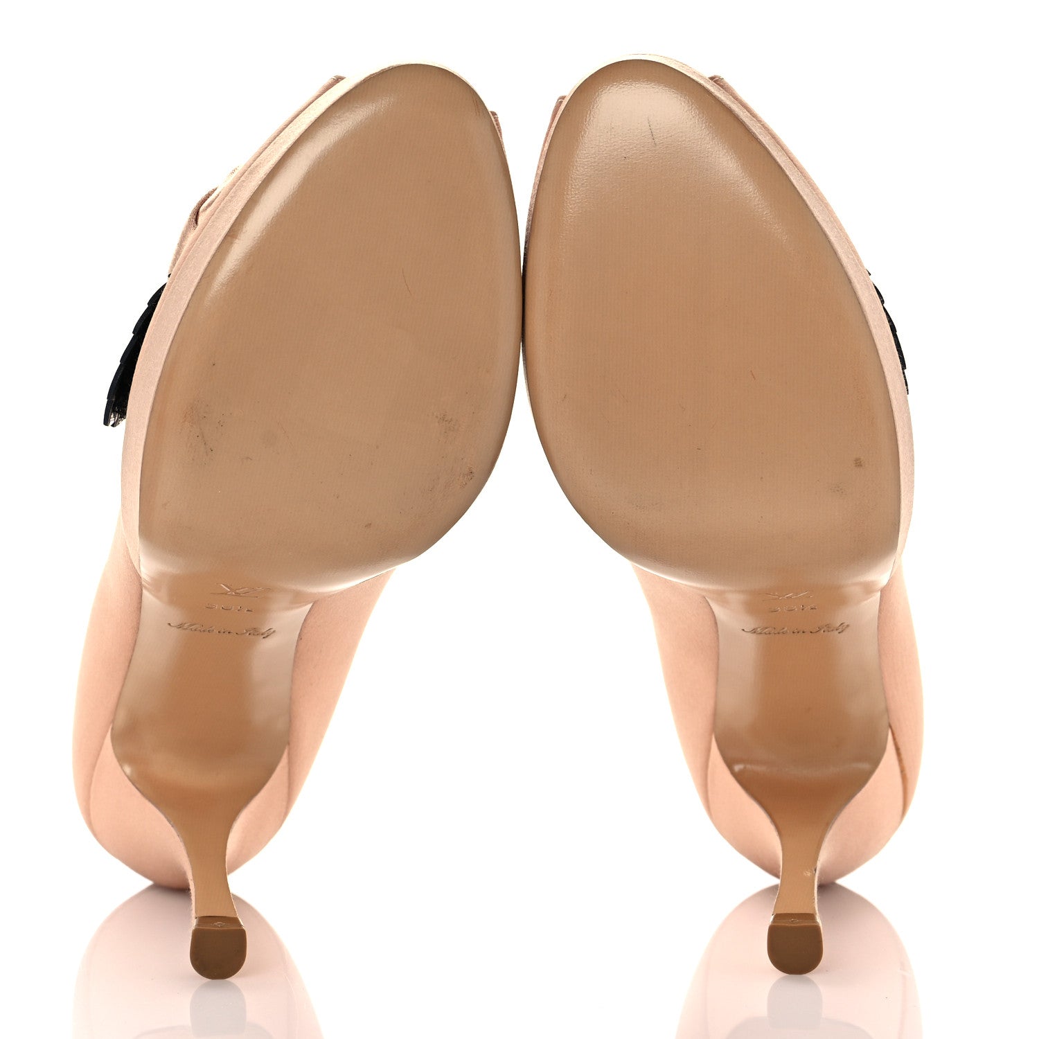 Louis Vuitton Satin Flower Embellished Pumps 38.5 Blush 5 of 8