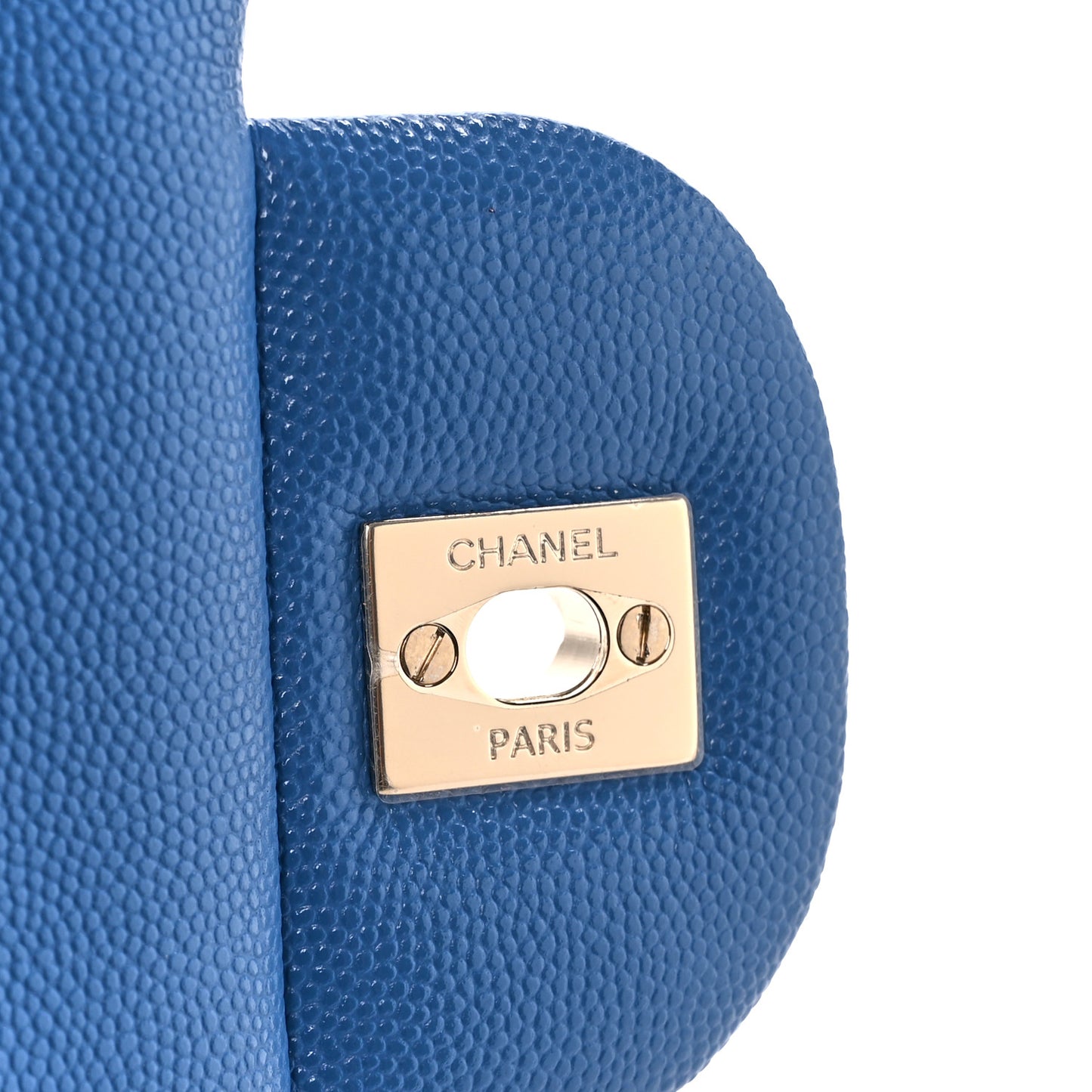 Caviar Quilted Jumbo Double Flap Blue