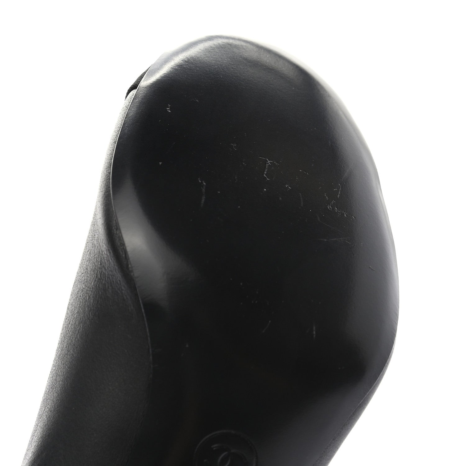 Chanel Lambskin Grosgrain Cap Toe CC Pumps 37.5 Black 9 of 9
