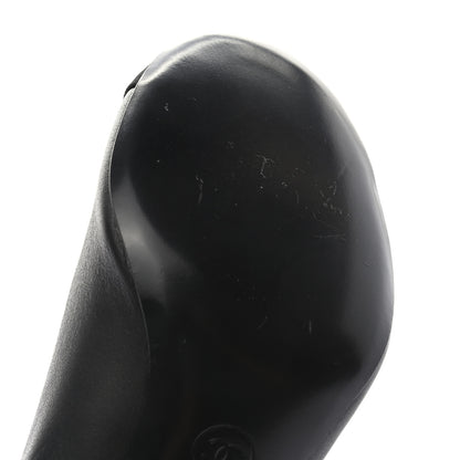 Chanel Lambskin Grosgrain Cap Toe CC Pumps 37.5 Black 9 of 9