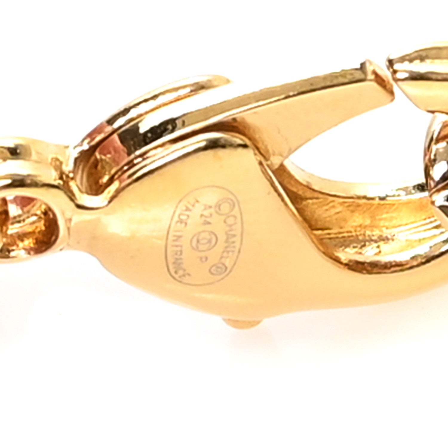 Chanel Pearl Crystal CC Heart Belt 80 32 Belt Gold Pearly White 3 of 4