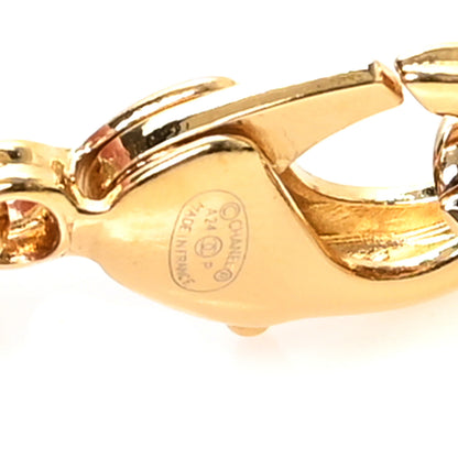 Chanel Pearl Crystal CC Heart Belt 80 32 Belt Gold Pearly White 3 of 4