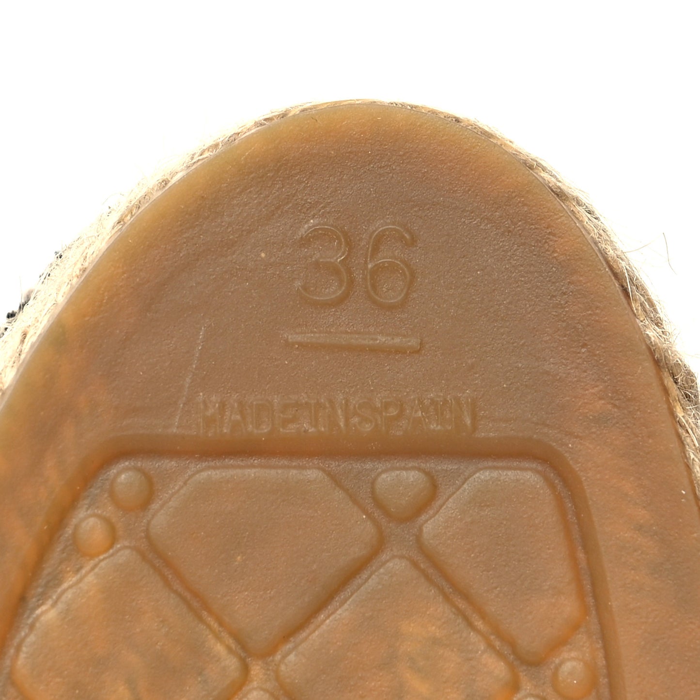 Toile Sequin CC Espadrilles 36 Beige Black