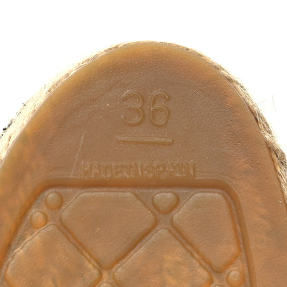 Chanel Toile Sequin CC Espadrilles 36 Beige Black 7 of 10