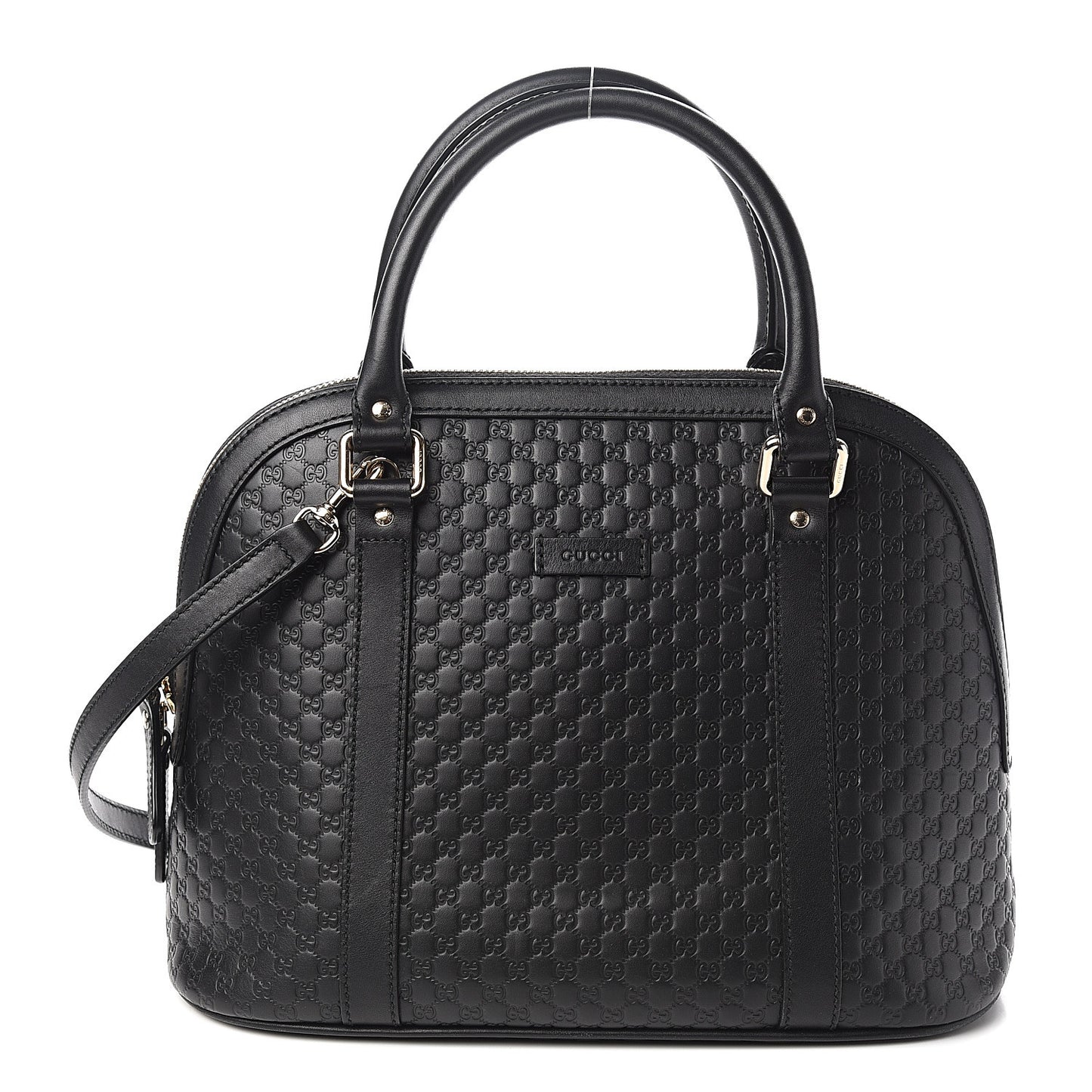 Microguccissima Medium Dome Bag Black