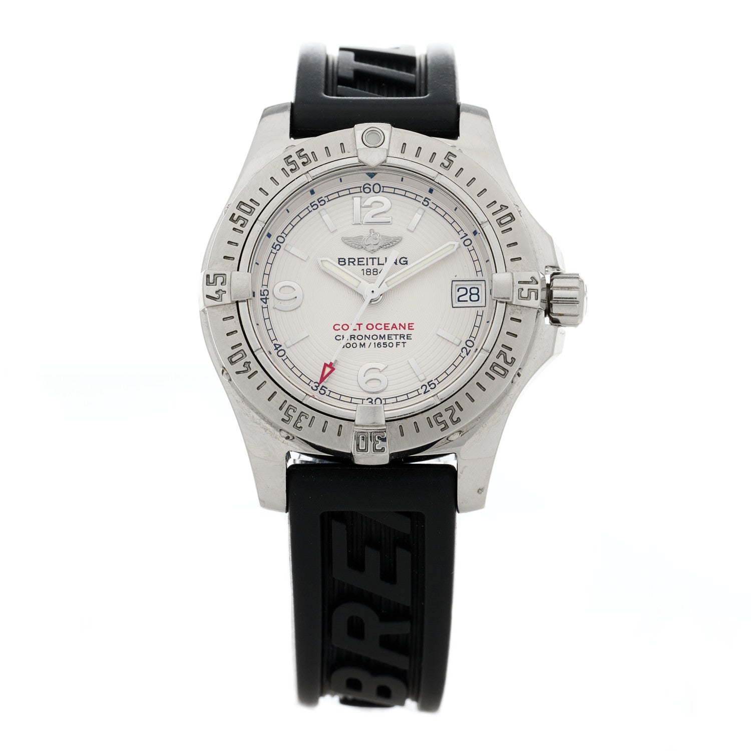 Breitling Stainless Steel Rubber 33mm Colt Oceane Quartz Watch A77380 1 of 4