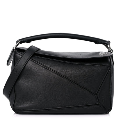Loewe Calfskin Small Puzzle Bag Black 1 of 12