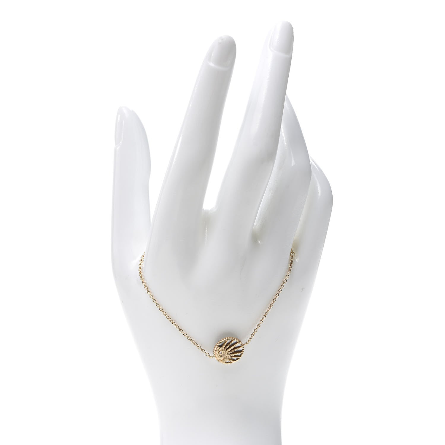 Christian Dior 18K Rose Gold Diamond Black Onyx Mother of Pearl Rose Celeste Bracelet 2 of 7