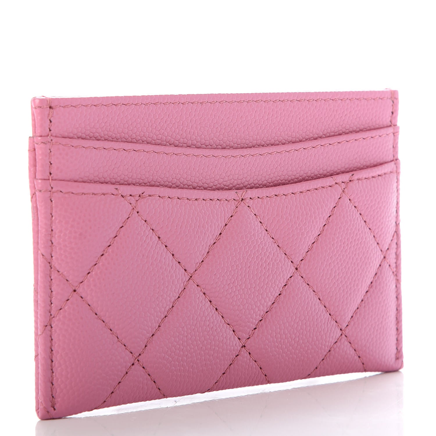 Chanel Caviar Quilted Card Holder Pink 3 of 9