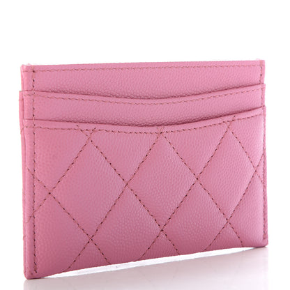 Chanel Caviar Quilted Card Holder Pink 3 of 9