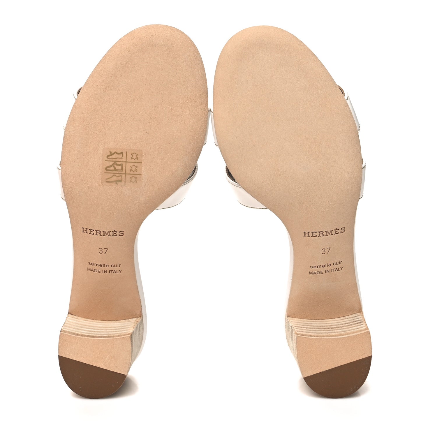 Calfskin Oasis Sandals 37 White