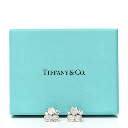 Tiffany Platinum Diamond Paper Flowers Cluster Earrings 5 of 5