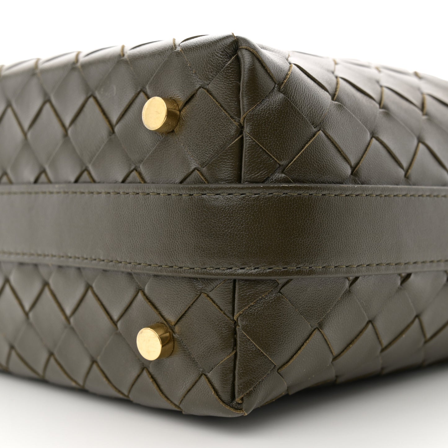 Calfskin Nappa Intrecciato Mini Wallace Kaki