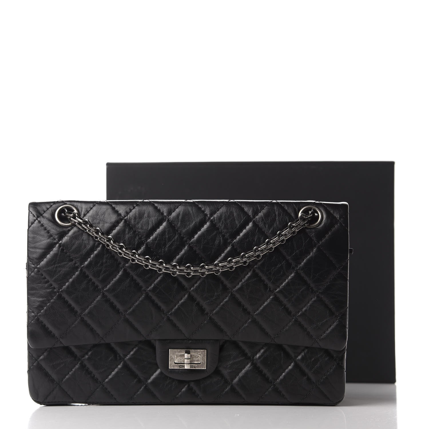 Chanel Aged Calfskin Quilted 2.55 Reissue 226 Flap Black 11 of 11