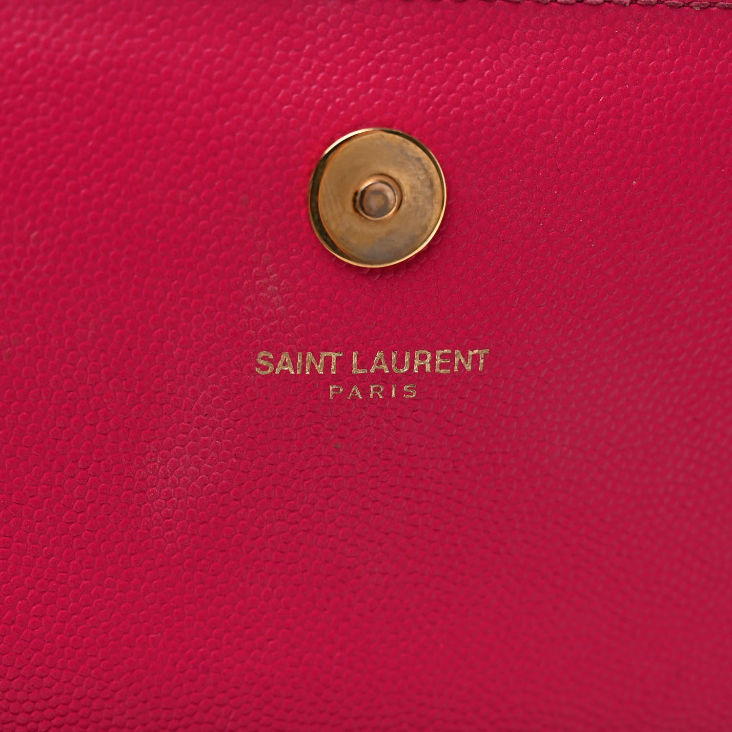 Saint Laurent Grain De Poudre Classic Monogram Cassandre Clutch Lipstick Fuchsia 7 of 9