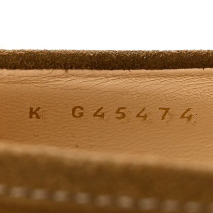 Chanel Suede Kidskin Quilted CC Turnlock Loafers 38 Light Brown 9 of 10