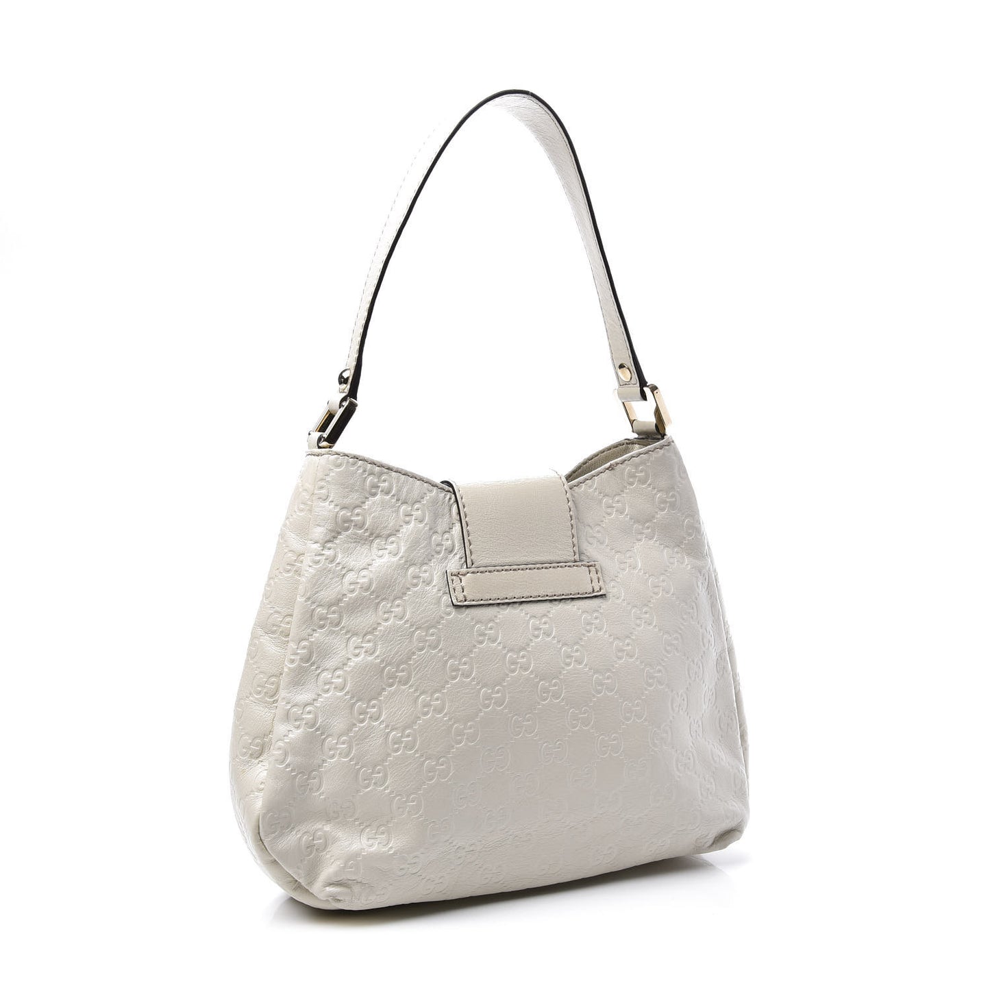 Guccissima Medium New Ladies Web Hobo White