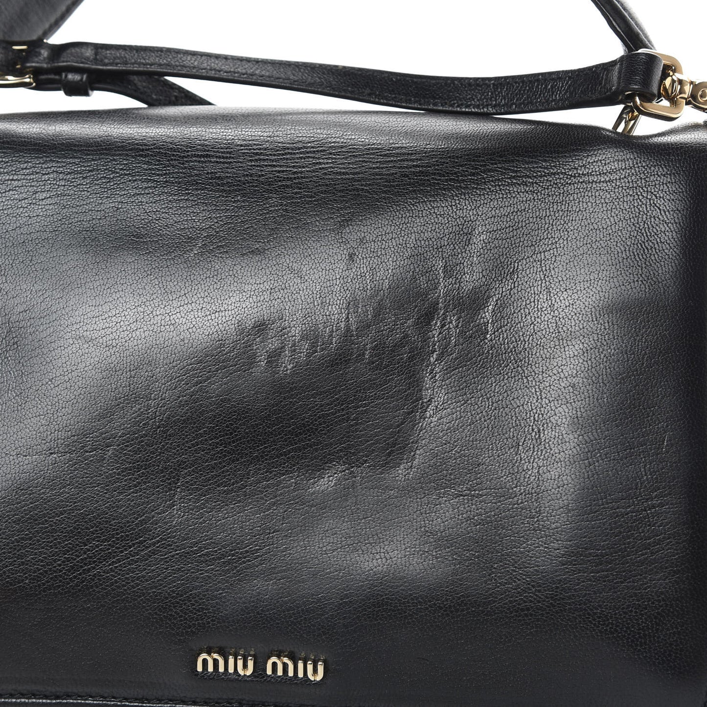 Goatskin Madras Shoulder Bag Black