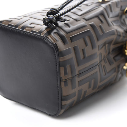 Fendi Vitello Liberty F is Fendi Bi-Color FF 1974 Embossed Mini Mon Tresor Bucket Bag Maya Black 8 of 12