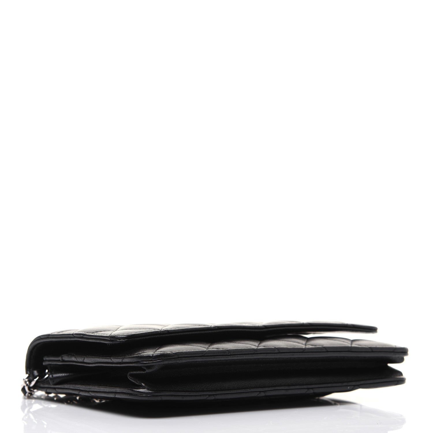 Chanel Lambskin Quilted Wallet On Chain WOC Black 4 of 17