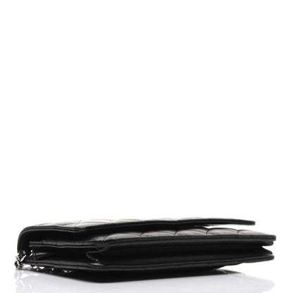 Chanel Lambskin Quilted Wallet On Chain WOC Black 4 of 17
