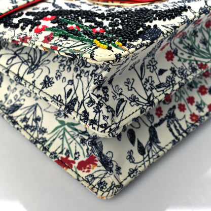 Salvatore Ferragamo Satin Beaded Thalia Crossbody Bag White Multicolor 8 of 9