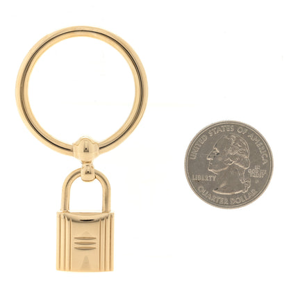 Hermes Permabrass Loop Charms Cadenas Scarf Ring Gold 2 of 3
